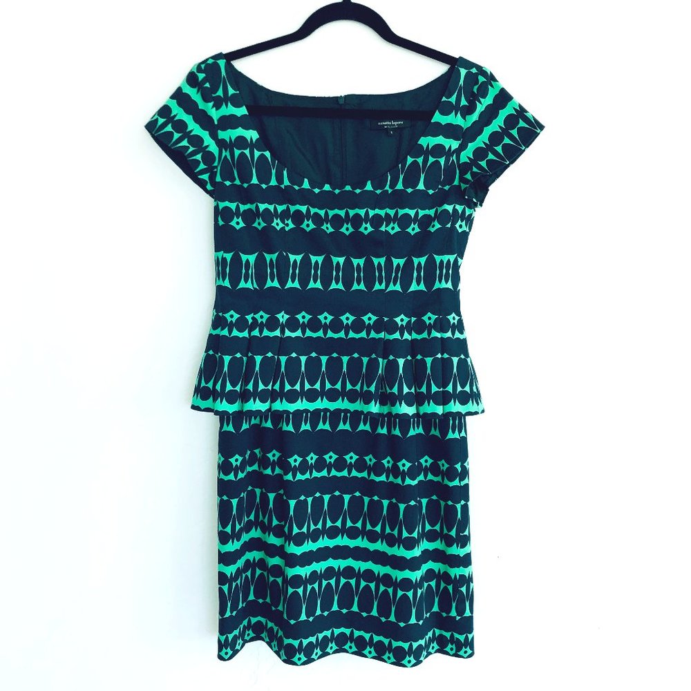 Nanette Lepore Pattern Blue Green Dress